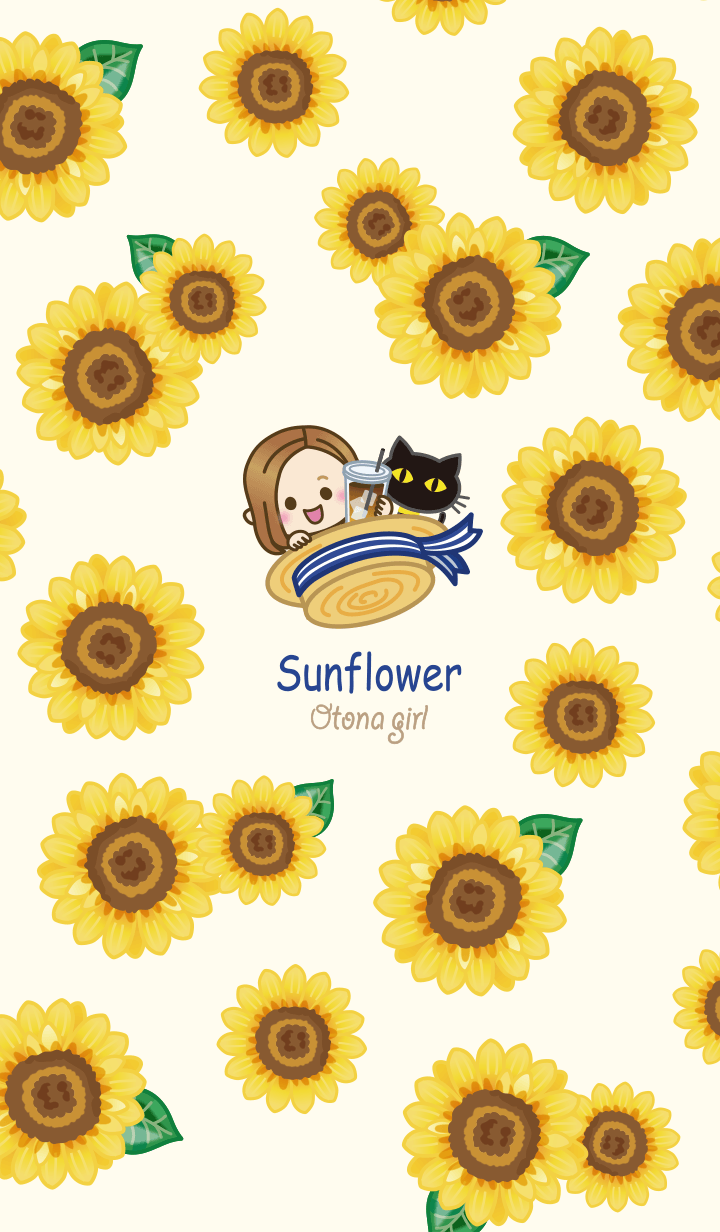 ธีมไลน์ Sunflower OTONA_girl