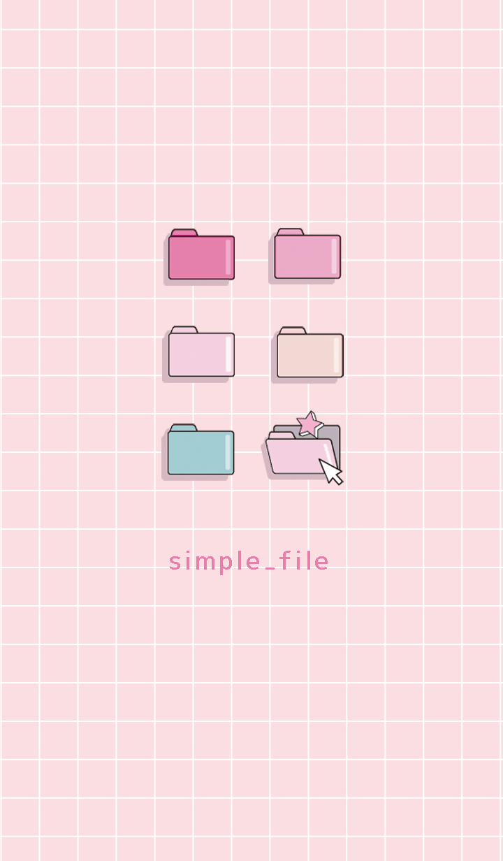 ธีมไลน์ simple_file_pink