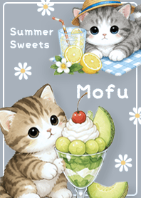 blue Cool Kitten's Sweet Treat Time