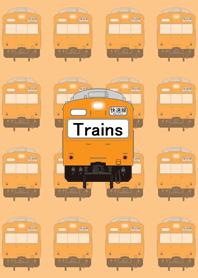 懐かしい日本の電車（オレンジ色）