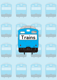 懐かしい日本の電車（青色）