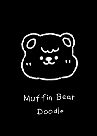 muffin bear doodle black