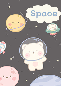 Bear on space pastel!